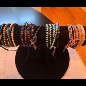 Boho Beaded Leather Wrap Bracelets